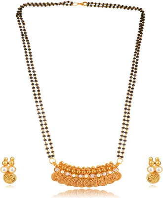 Moonron Copper Gold-plated White Jewellery Set(Pack of 1)