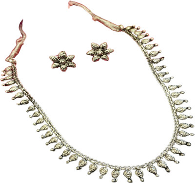 Vardayani Creation Alloy Black Silver Silver Jewellery Set(Pack of 1)