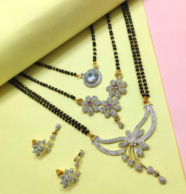 Divyanshi Collection Brass Silver Silver Jewellery Set(Pack of 3)