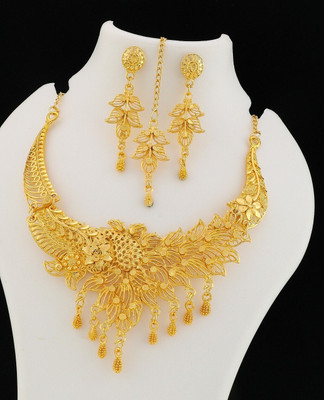 evashoppy Brass Gold Jewellery Set(Pack of 1)