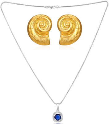 SKG Fashions Stone Blue, Gold Jewellery Set(Pack of 1)