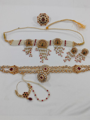 Kavya SAles Alloy Gold-plated Gold Jewellery Set(Pack of 5)