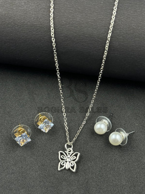 BOGHRA SALES Brass, Alloy Silver, Gold-plated, Rhodium Silver, Gold, Multicolor Jewellery Set(Pack of 1)