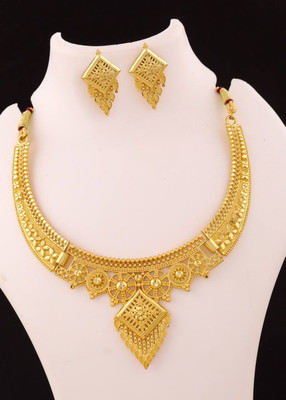 JS ENTERPRISE Alloy Gold-plated Gold Jewellery Set(Pack of 1)