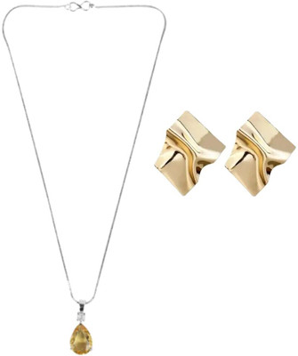 SRK Fashions Alloy Yellow, Gold Jewellery Set(Pack of 1)