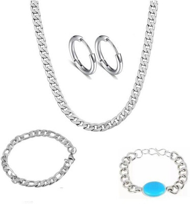 Juneja Enterprises Stainless Steel Silver Jewellery Set(Pack of 1)
