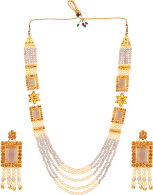CATALYST Mother of Pearl Gold-plated Grey, Gold Jewellery Set(Pack of 1)