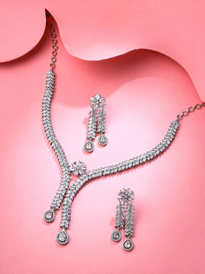 YELLOW CHIMES Brass White Jewellery Set(Pack of 3)