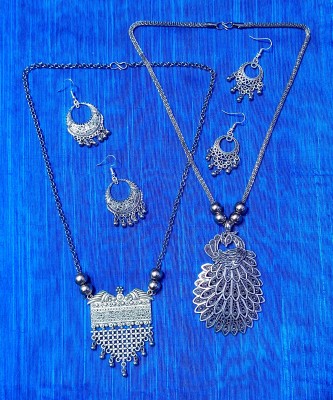 Maity Mitra Oxidised Silver Silver Silver Jewellery Set(Pack of 4)