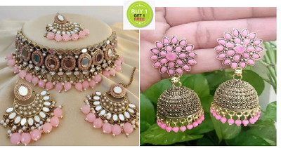 Ruhi Alloy Silver Jewellery Set(Pack of 1)