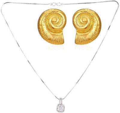 SKG Fashions Stone White, Gold Jewellery Set(Pack of 1)