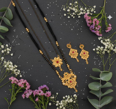 Rasadiya Brass Gold-plated Gold Jewellery Set(Pack of 1)