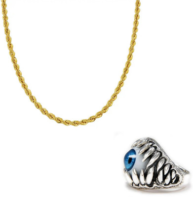 MAATRCHAAYA Alloy Sterling Silver, Gold-plated Gold, Blue, Silver Jewellery Set(Pack of 1)