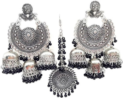 Ruhi Oxidised Silver, Sterling Silver Silver Black, Silver Jewellery Set(Pack of 1)