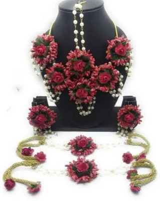 Arihant Shop Fabric Red Jewellery Set(Pack of 1)