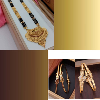 brado jewellery Brass Gold-plated Red, Turquoise Jewellery Set(Pack of 3)