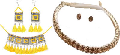 JMBW INTERNATIONAL Alloy Yellow, Silver, Gold Jewellery Set(Pack of 2)