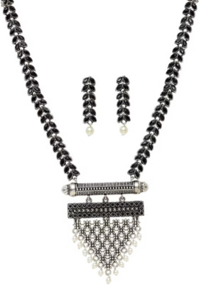 Eivri Brass Brass Black Jewellery Set(Pack of 1)