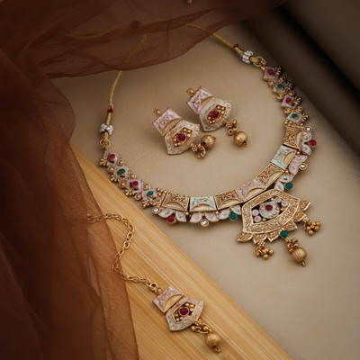 BAPASITARAM Alloy Gold-plated Gold Jewellery Set(Pack of 1)