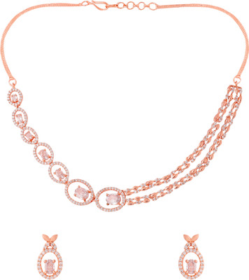 YELLOW CHIMES Copper Silver Rose Gold Jewellery Set(Pack of 1)