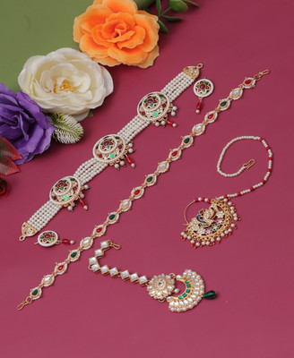 VISITART JEWELLERY Alloy Gold-plated Gold Jewellery Set(Pack of 1)