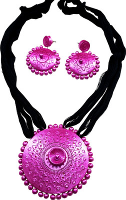 Akibuki Terracotta Pink Jewellery Set(Pack of 1)