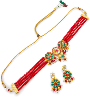 Vermont Brass Gold-plated Multicolor Jewellery Set(Pack of 2)