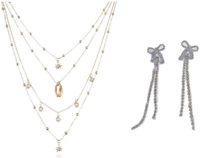 SKG Fashions Stone Gold, Silver Jewellery Set(Pack of 1)