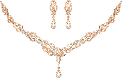 Nilu's Collection Copper Rose Gold Jewellery Set(Pack of 3)