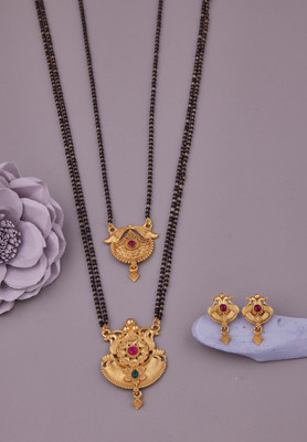 house of common Brass Gold-plated Gold Jewellery Set(Pack of 3)