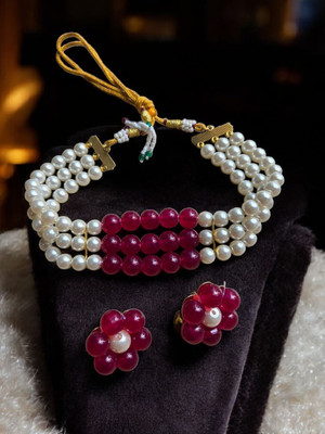 Wine Jewellery Alloy White, Red Jewellery Set(Pack of 2)