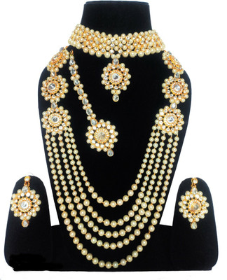IBM COLLECTIONS Alloy Gold Jewellery Set(Pack of 1)