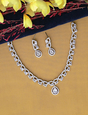 joy of jewels Alloy Silver Jewellery Set(Pack of 1)