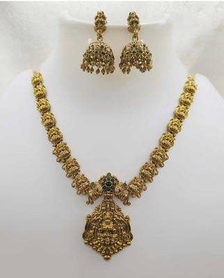 Shilpa Creation Brass Green Jewellery Set(Pack of 1)