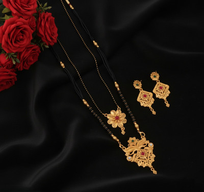 Rasadiya Brass Gold-plated Gold Jewellery Set(Pack of 1)