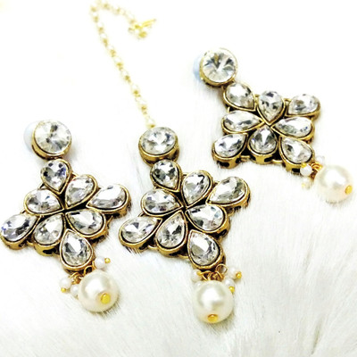 JN Handicraft Brass Copper White Jewellery Set(Pack of 1)