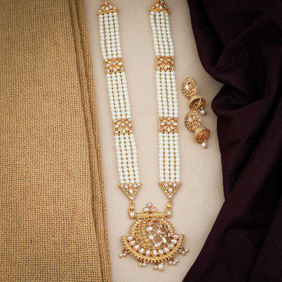 Aadeshh Enterprise Brass Gold-plated Gold Jewellery Set(Pack of 1)