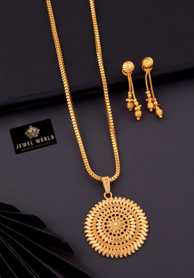 Jewel WORLD Brass, Alloy Gold-plated Gold Jewellery Set(Pack of 1)