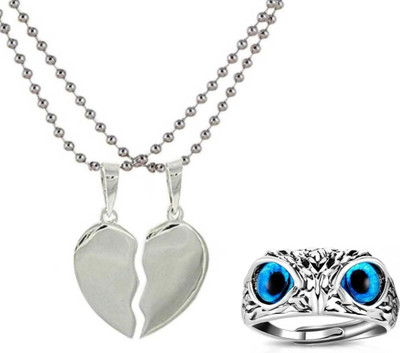 Vipunj Stainless Steel Sterling Silver Silver Jewellery Set(Pack of 2)