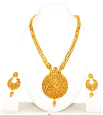 Tarak Traders Copper Gold-plated Gold Jewellery Set(Pack of 1)