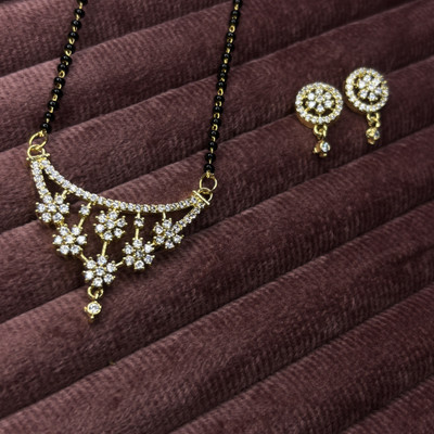 Akash Alloy Rhodium White Jewellery Set(Pack of 1)