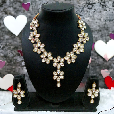 JN Handicraft Alloy Copper Gold Jewellery Set(Pack of 1)