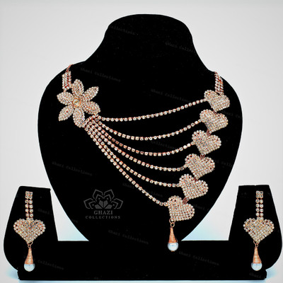 GHAZI COLLECTIONS Brass Gold-plated Rose Gold Jewellery Set(Pack of 1)