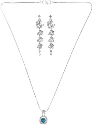SRK Fashions Alloy Blue, Silver Jewellery Set(Pack of 1)