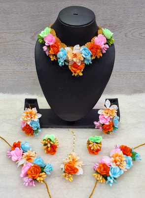 kalp creations Fabric Multicolor Jewellery Set(Pack of 1)
