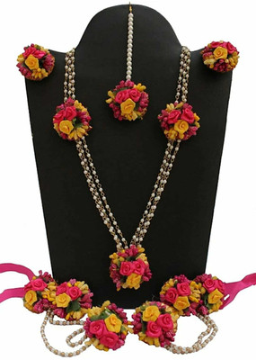 CRAFTSAI EXPORTS Fabric Pink Jewellery Set(Pack of 1)