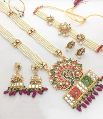 DPMARKETING Alloy Gold-plated Multicolor Jewellery Set(Pack of 1)
