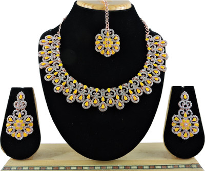 VATSALYA creation Alloy Gold-plated Yellow Jewellery Set(Pack of 1)