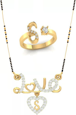 laksh enterprise Brass Gold-plated Gold Jewellery Set(Pack of 2)