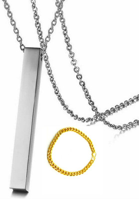 MAATRCHAAYA Brass, Alloy, Stainless Steel Sterling Silver, Gold-plated, Silver Silver, Gold Jewellery Set(Pack of 2)